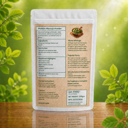 Wowens Organic Moringa Powder - 200g