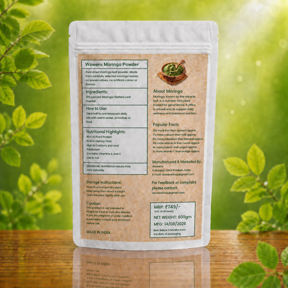 Wowens Organic Moringa Powder -600g