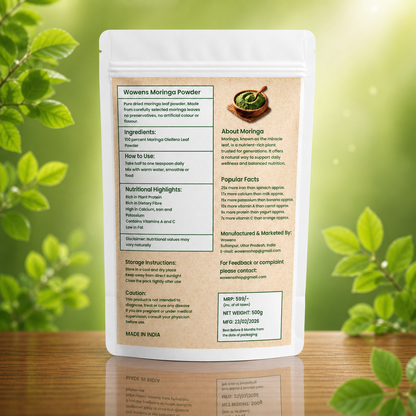 Wowens Organic Moringa Powder - 500g