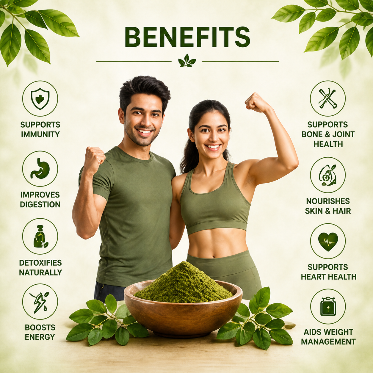 Wowens Organic Moringa Powder - 200g